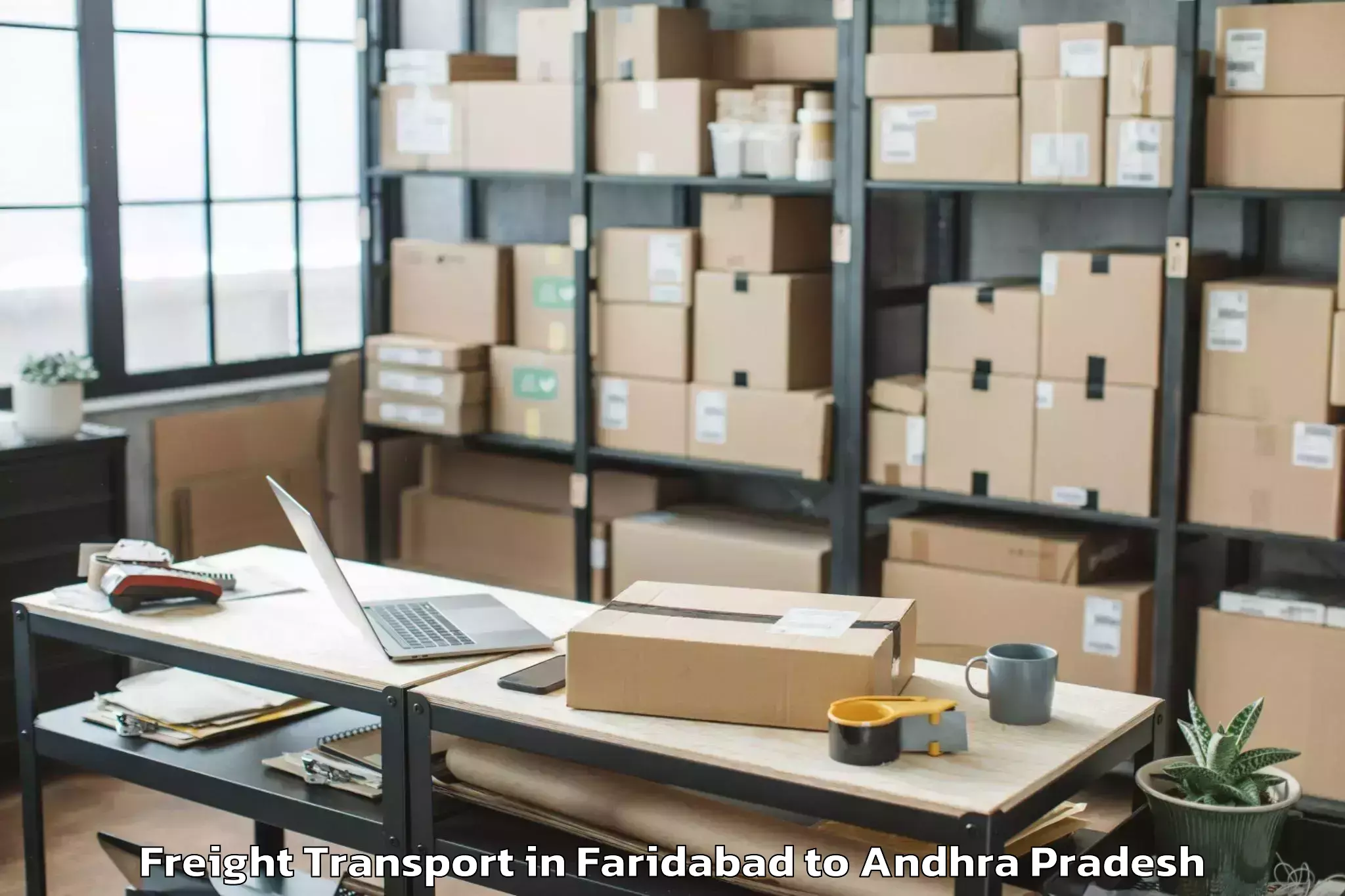 Top Faridabad to Vuyyuru Freight Transport Available